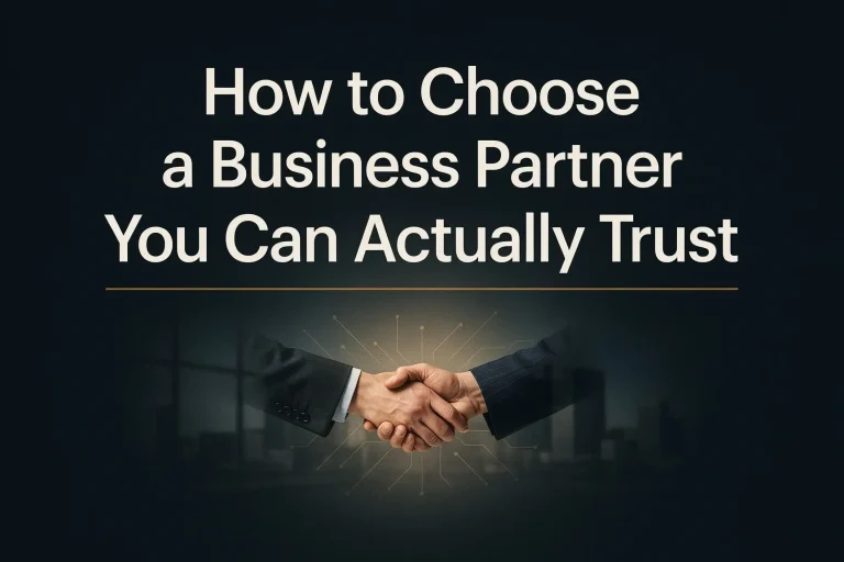 How to Choose a Business Partner You Can Actually Trust