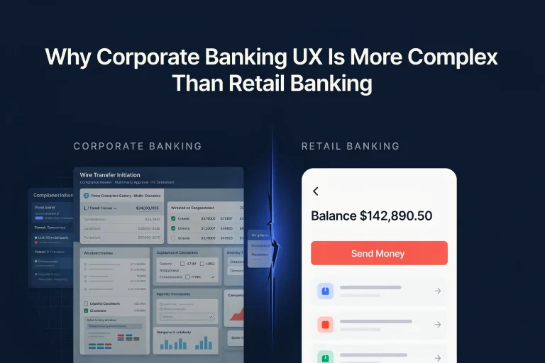 Why Corporate Banking UX Is More Complex Than Retail Banking