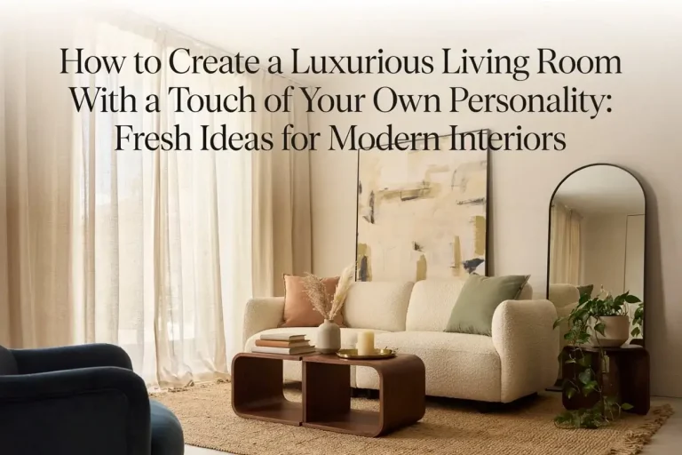 How to Create a Luxurious Living Room With a Touch of Your Own Personality Fresh Ideas for Modern Interiors