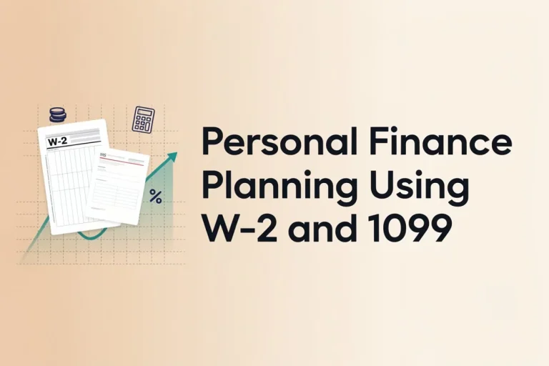 Personal Finance Planning Using W-2 and 1099