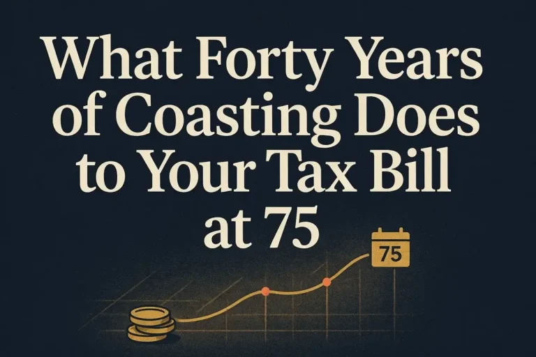 What Forty Years of Coasting Does to Your Tax Bill at 75