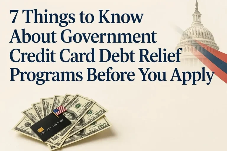 7 Things to Know About Government Credit Card Debt Relief Programs Before You Apply