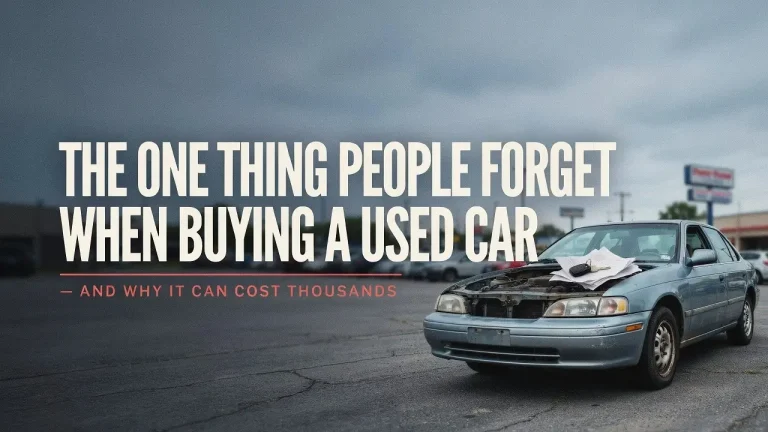 The One Thing People Forget When Buying a Used Car — and Why It Can Cost Thousands