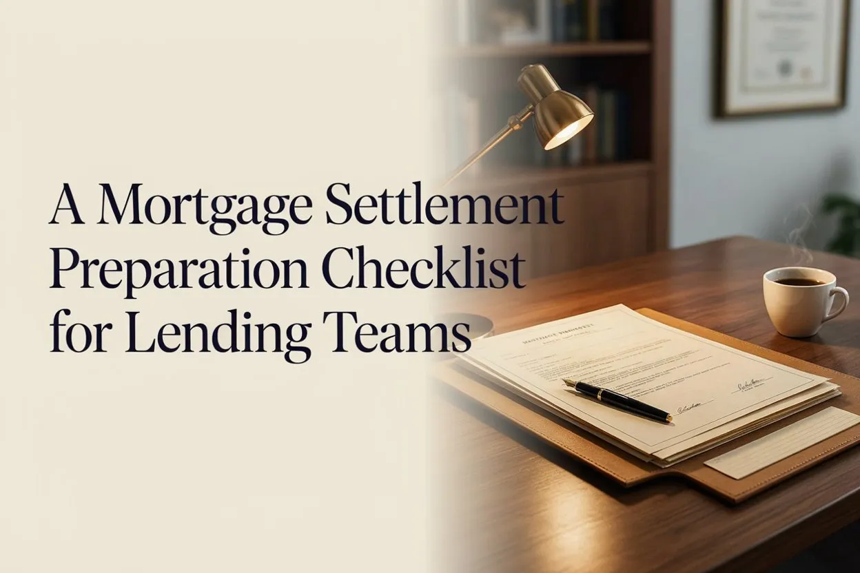 A Mortgage Settlement Preparation Checklist for Lending Teams