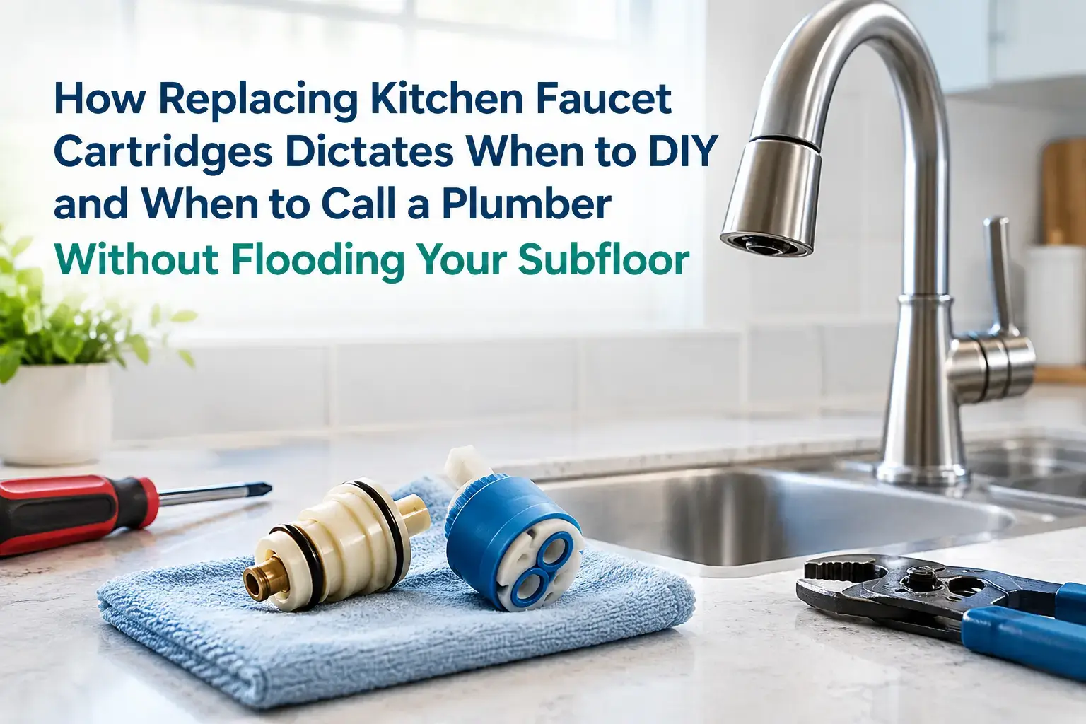 How Replacing Kitchen Faucet Cartridges Dictates When to DIY and When to Call a Plumber Without Flooding Your Subfloor