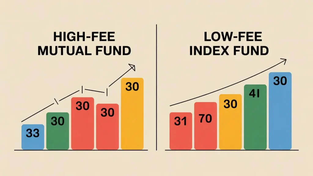 Why Index Funds Are Ideal for Long-Term Coast FIRE Growth 3 Cost-comparison-of-index-fund-vs-mutual-fund-over-time